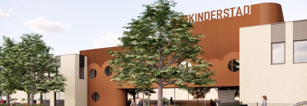 HSB-elementen en gevelbekleding KC Kinderstad Tilburg door PVVT